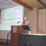 Vice President John Chapman presenting the scholarship